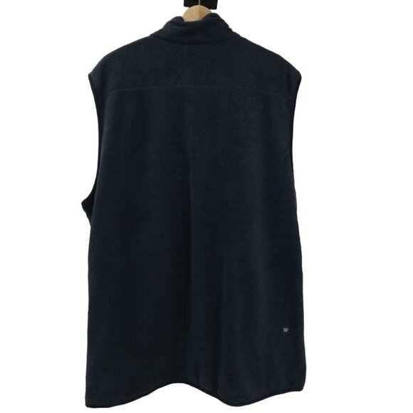 Mack Weldon Warmknit Zip Front Fleece Blue Vest Size XXL Pockets Zipper Heather - Picture 6 of 9
